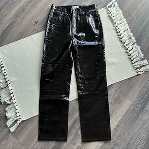 AGOLDE ‘90s Pinch Black Patent Recycled Leather Pants